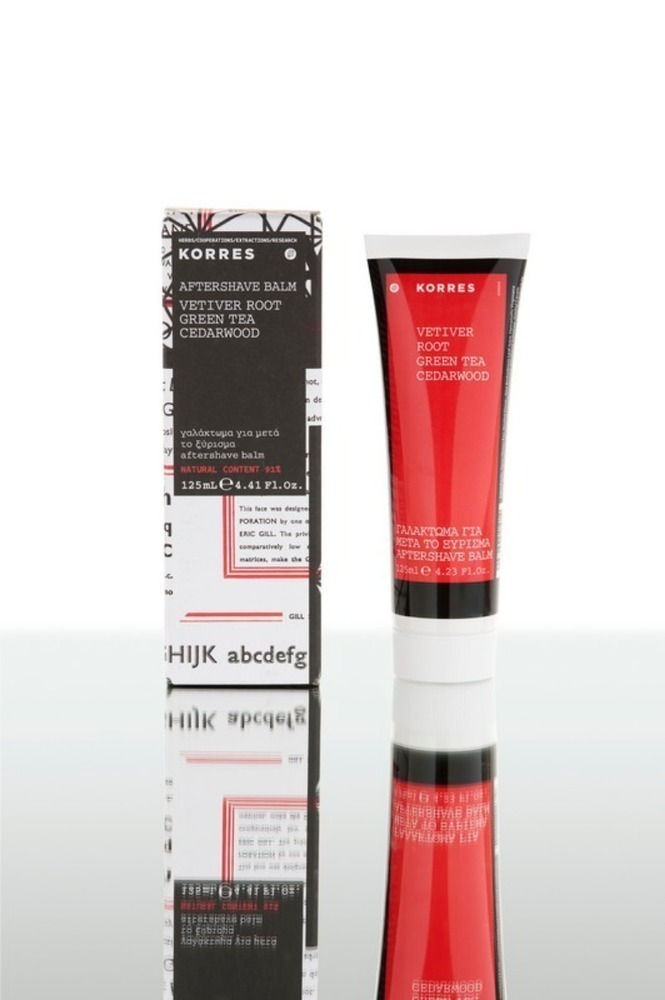 KORRES AFTER SHAVE BALM VETIVER ROOT/ GREEN TEA/ CEDARWOOD 125ML BOX acropolispharmacy.gr