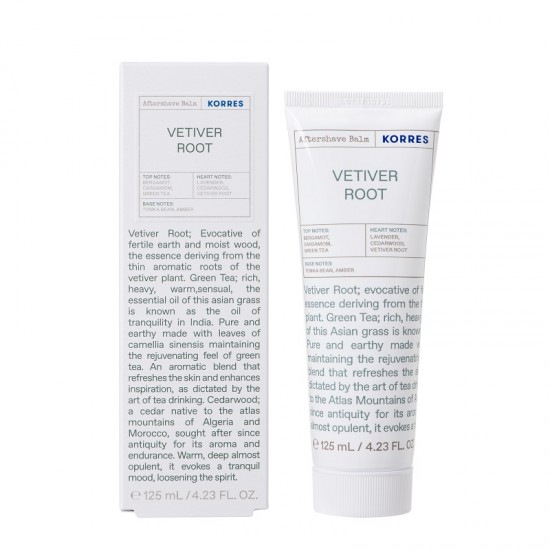 KORRES AFTER SHAVE BALM VETIVER ROOT/ GREEN TEA/ CEDARWOOD 125ML BOX acropolispharmacy.gr