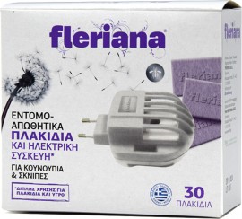 Power Health Fleriana Εντομοαπωθητικά Πλακίδια & Ηλεκτρική Συσκευή για Κουνούπια & Σκνίπες 30πλακίδια