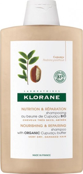 Klorane Shampoo With Cupuacu Butter Σαμπουάν Για Πολύ Ξηρά Μαλλιά Με Βούτυρο Κουπουασού, 400ml