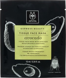 Apivita Express Beauty Tissue Μάσκα Προσώπου με Αβοκάντο 10ml