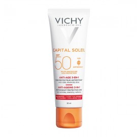 Vichy Ideal Soleil Anti-Ageing 3 in 1 Αντηλιακή Προσώπου SPF 50  με Αντιγηραντική Δράση 50ml