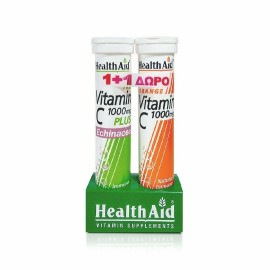 HEALTH AID Vitamin C 1000mg Echinacea Plus 20tabs & Vitamin C 1000mg Πορτοκάλι 20tabs