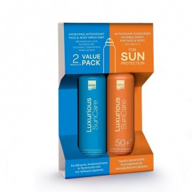 Intermed VALUE PACK Luxurious Sun Care Hydrating Antioxidant Spray Mist 200ml & Sunscreen Invisible Spray SPF50 200ml
