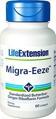 Life Extension MIGRA-EEZE Standardized Butterbur- Ginger- Riboflavin 60softgels