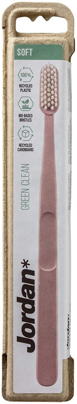 Jordan Οδοντόβουρτσα Green Clean Soft Χρώμα Ροζ, 1 τεμάχιο