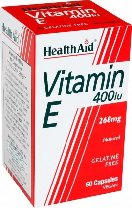 Health Aid Vitamin E 400iu Vegetarian Βιταμίνη Ε 268mg, 60veg. caps