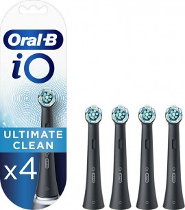 Oral B iO Ultimate Clean Black Ανταλλακτικές Κεφαλές Βουρτσίσματος Μαύρο 4 Τεμάχια