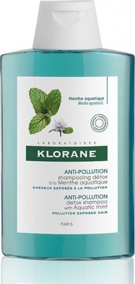 Klorane Anti-Pollution Shampooing Detox Σαμπουάν Αποτοξίνωσης με Υδάτινη Μέντα 200ml