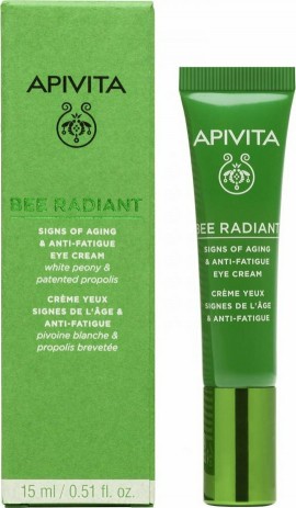 Apivita Bee Radiant Eye Cream with Peony Κρέμα Ματιών για Σημάδια Γήρανσης & Ξεκούραστη Όψη με Λευκή Παιώνια 15ml