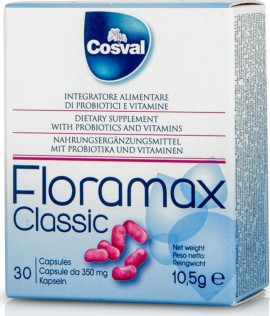 Cosval Floramax Classic Γαλακτοβάκιλλοι & βιταμίνες για την υγιή ισορροπία της εντερικής χλωρίδας 30 capsules