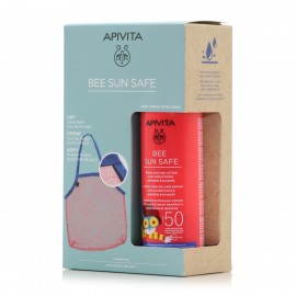 Apivita Bee Sun Safe SET, με Hydra Sun Kids Lotion SPF50 Ενυδατική Αντιηλιακή Λοσιόν για Παιδιά, 200ml & Δώρο Παιδική Τσάντα Θαλάσσης με Δίχτυ.