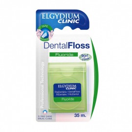 Elgydium Dental Floss Fluoride 35m - Οδοντικό Νήμα Με Φθόριο Ελαφρώς Κηρωμένο