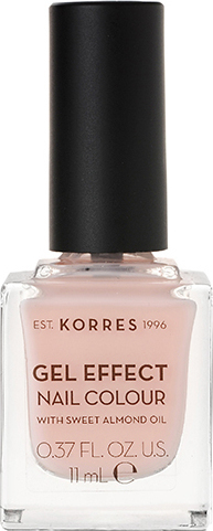 Korres Βερνίκι Νυχιών Gel Effect Nail Colour No04 Peony Pink με Αμυγδαλέλαιο  11ml