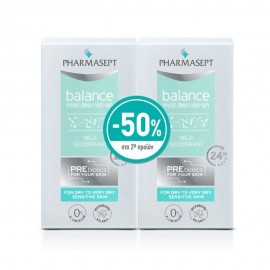 Pharmasept PROMO Balance Mild Deo Roll-On Απαλό Αποσμητικό 2X50ml