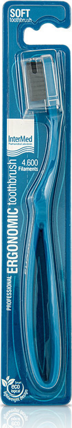 Intermed Professional Ergonomic Οδοντόβουρτσα Soft Σε Μπλε Χρώμα & Με 4.600 Ίνες