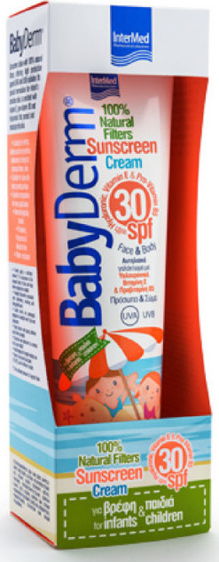 Intermed BabyDerm Sunscreen Cream SPF30 Face & Body Αντηλιακό Γαλάκτωμα για Πρόσωπο & Σώμα 300ml