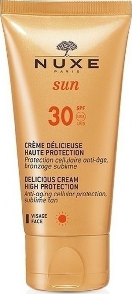 Nuxe Sun Delicious Cream High Protection SPF30 Αντηλιακή Κρέμα Προσώπου Υψηλής Προστασίας, 50ml