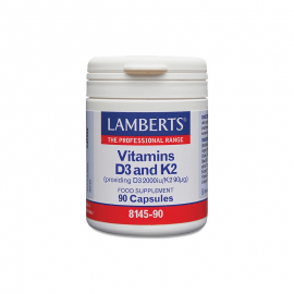 Lamberts Vitamin D3 2000iu and K2 90μg, Σύμπλεγμα Βιταμίνης Κ2 & Βιταμίνης D 90 Κάψουλες