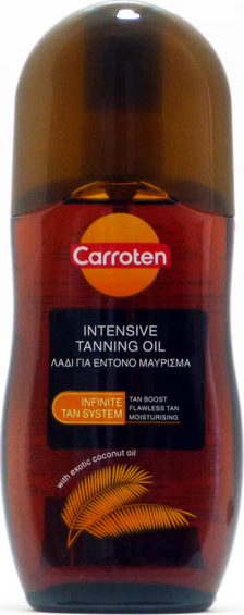 Carroten Intensive Tanning Oil Spray SPF0 Αντηλιακό Λάδι Σώματος για Έντονο Μαύρισμα με Έλαιο Καρύδας 125ml