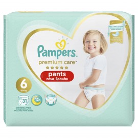 Pampers Πάνες Premium Care Pants Jumbo Pack Νo6 (15+kg) 31τμχ