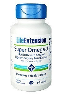 LIFE EXTENSION SUPER OMEGA-3 EPA/DHA with sesame lignans and olive fruit extract, 60 μαλακές κάψουλες
