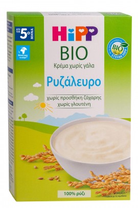 Hipp Bio Κρέμα Ρυζάλευρο Χωρίς Γάλα 200gr
