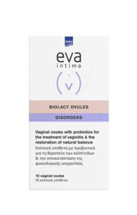 INTERMED Eva Biolact Ovules 10 κολπικά υπόθετα