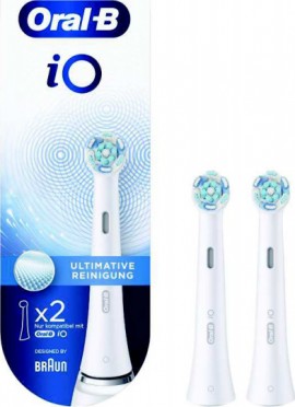 Oral-B iO Ultimate Clean White Κεφαλές Βουρτσίσματος, 2 Ανταλλακτικά