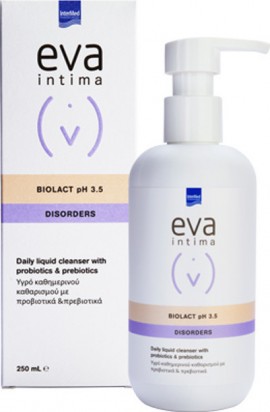 Intermed Eva Intima Biolact pH 3.5 Disorders Υγρό Καθημερινού Καθαρισμού με Προβιοτικά και Πρεβιοτικά, 250ml