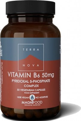 Terranova Vitamin B6 50mg (P 5-P) Συμπλήρωμα Διατροφής για το Νευρικό Σύστημα 50 Φυτικές Κάψουλες