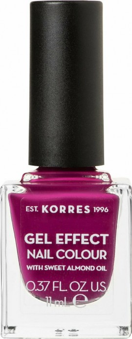 Korres Gel Effect Nail Colour Cherry Brandy Rose Νo 72 Βερνίκι Νυχιών Απόλυτης Λάμψης & Διάρκειας, με Αμυγδαλέλαιο 11ml
