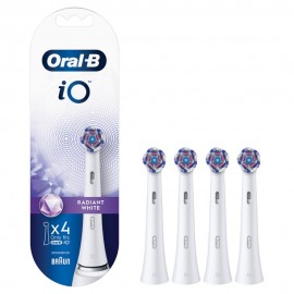 Oral-B iO Radiant White Ανταλλακτικές Κεφαλές Ηλεκτρικής Οδοντόβουρτσας, 4τεμ