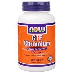 Now GTF Chromium 200 mcg, Yeast Free, Vegetarian 250 tabs