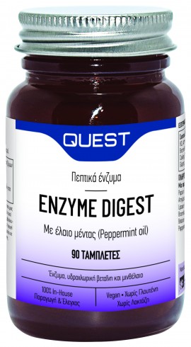 QUEST ENZYME DIGEST WITH PEPPERMINT OIL 90 TABS