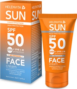 Helenvita Sun High Protection Anti-Photoaging Face Αντηλιακή Cream Προσώπου Κατά Της Φωτογήρανσης SPF50 50ml
