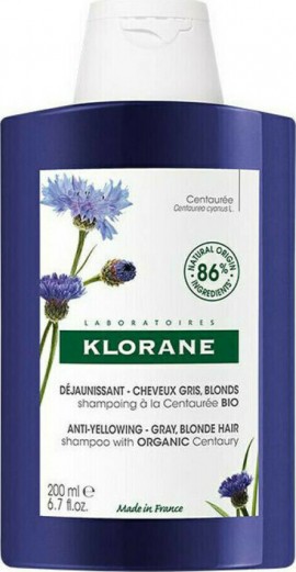 Klorane Shampoo Centauree Σαμπουάν με Κενταυρίδα για Λευκά - Γκρίζα Μαλλιά 200ml