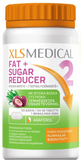 XLS Medical Fat & Sugar Reducer Χάπια Αδυνατίσματος - Μείωσης Πρόσληψη Θερμίδων 120 δισκία.