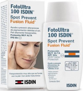 Isdin Foto Ultra 100 Spot Prevent Fusion Fluid SPF50+ Λεπτόρρευστη Αντηλιακή Κρέμα για Πρόληψη των Σκούρων Κηλίδων 50ml