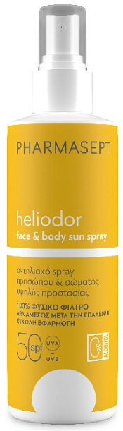 PHARMASEPT Heliodor Face & Body Sun Spray SPF50 Αντηλιακό Σπρέι για Πρόσωπο & Σώμα 50ml