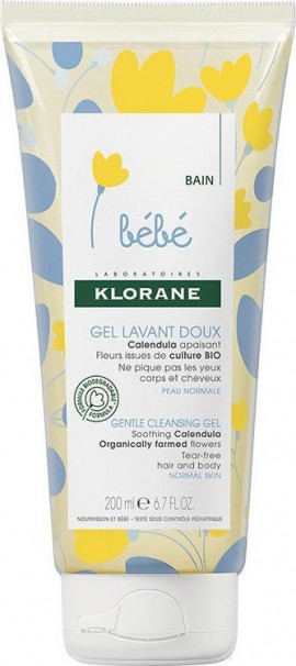 Klorane Bebe Gel Lavant Doux - Απαλό Τζελ Καθαρισμού για Βρέφη, 200ml
