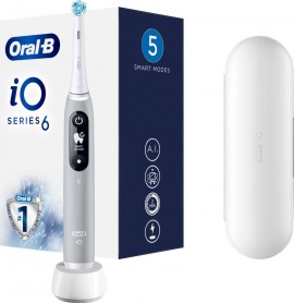 Oral-B iO Series 6 Grey Opal Ηλεκτρική Επαναφορτιζόμενη Οδοντόβουρτσα με Αισθητήρα Πίεσης 1τμχ