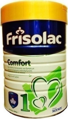 Frisolac 1 Comfort Ειδικό Γάλα για βρέφη από 0 έως 6 μηνών με γαστροοισοφαγική παλινδρόμηση ή δυσκοιλιότητα 800gr