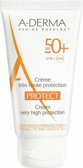 A-Derma Protect Creme SPF50+ Αντηλιακή Κρέμα Προσώπου Πολύ Υψηλής Προστασίας 40ml