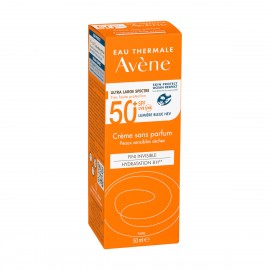 Avene Αντηλιακή Κρέμα Προσώπου για Ξηρό & Ευαίσθητο Δέρμα Χωρίς Άρωμα SPF 50+ HEV Eau Thermale Fragrance Free 50ml