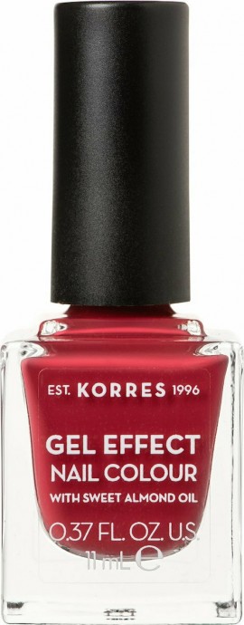 Korres Gel Effect Nail Colour Eternity Red Rose Νο 52 Βερνίκι Νυχιών Απόλυτης Λάμψης & Διάρκειας, με Αμυγδαλέλαιο 11ml
