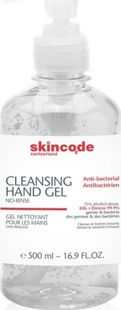 Skincode Anti-Bacterial Cleansing Hand Gel 500ml