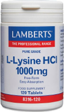 LAMBERTS L-LYSINE HCL 1000MG 120TABS
