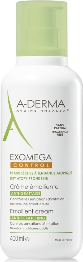 A-Derma Exomega Control Creme Μαλακτική Φροντίδα για το ατοπικό & πολύ ξηρό δέρμα, 400ml