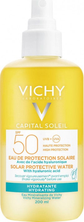 Vichy Capital Soleil Protective Water Hydrating SPF50 Αντηλιακό Νερό Υψηλής Προστασίας 200ml